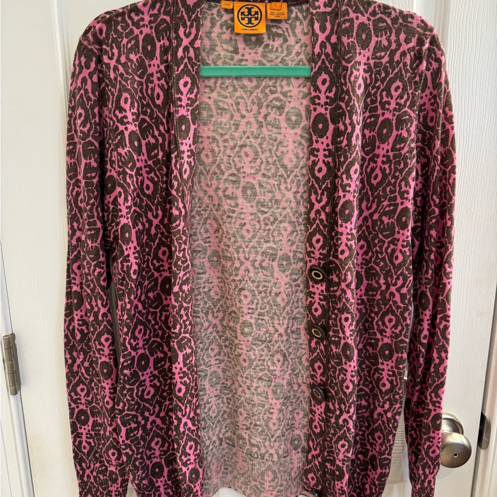 Tory Burch Pink and Black Women's Sweater